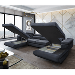 Casa si Gradina - Mobilier - Canapele si coltare - Canapele - Set universal canapea, culoare gri, AMARETA U - Infinity.ro