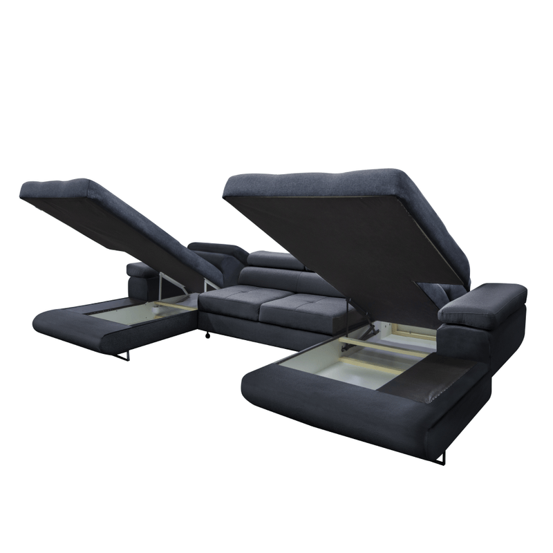 Casa si Gradina - Mobilier - Canapele si coltare - Canapele - Set universal canapea, culoare gri, AMARETA U - Infinity.ro