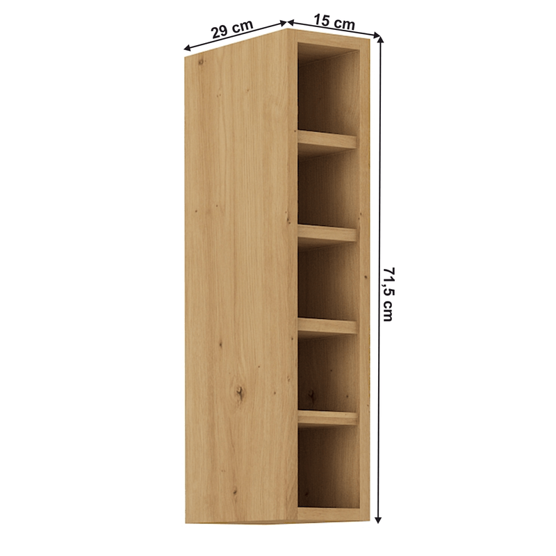 Casa si Gradina - Mobilier - Dulapuri si sifoniere - Dulapuri - Dulap superior cu rafturi, stejar artizan, LULA 15 G-72 OTW - Infinity.ro