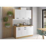 Casa si Gradina - Mobilier - Dulapuri si sifoniere - Dulapuri - Dulap superior, alb/stejar artizan, LULA 80 G-90 2 F - Infinity.ro