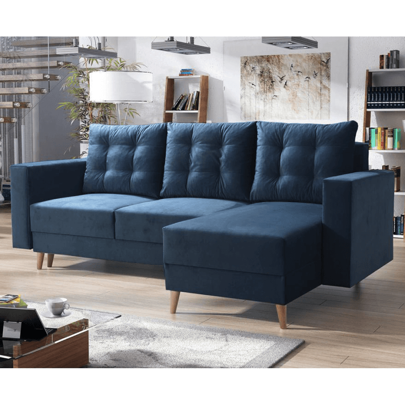 Casa si Gradina - Mobilier - Canapele si coltare - Canapele - Canapea extensibila, albastru, dreapta, BLEKY ROH - Infinity.ro