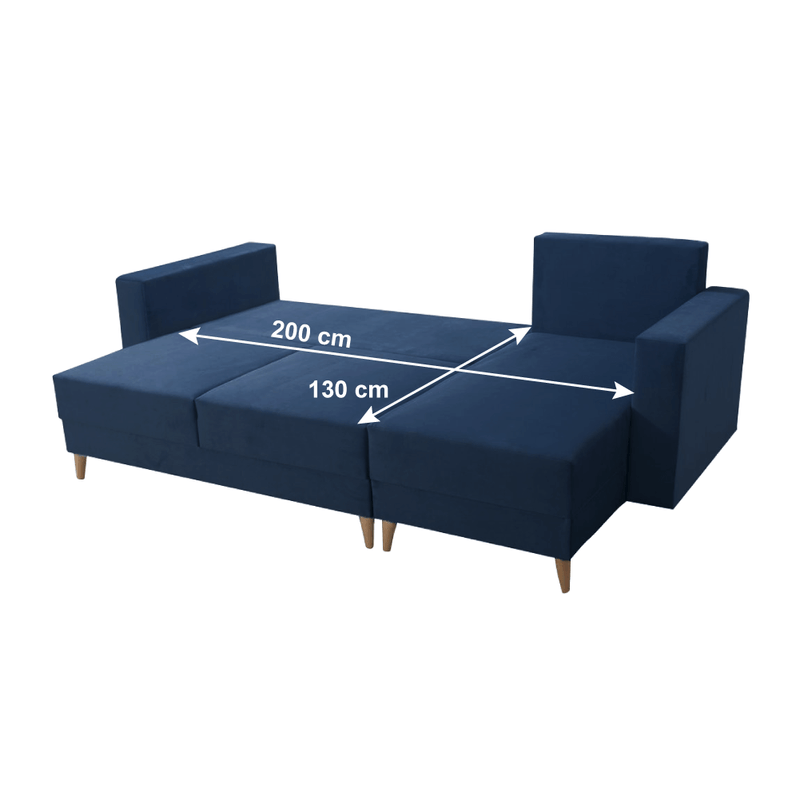 Casa si Gradina - Mobilier - Canapele si coltare - Canapele - Canapea extensibila, albastru, dreapta, BLEKY ROH - Infinity.ro