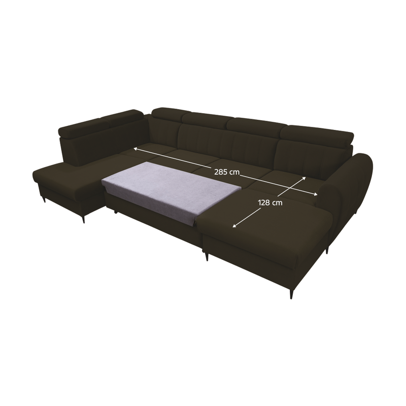 Casa si Gradina - Mobilier - Canapele si coltare - Canapele - Canapea extensibila, maro, dreapta, KORIO U - Infinity.ro