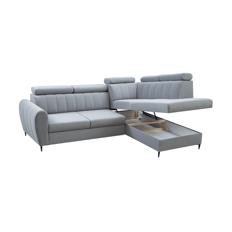 Casa si Gradina - Mobilier - Canapele si coltare - Canapele - Canapea extensibila, gri deschis, dreapta, KORIO L - Infinity.ro