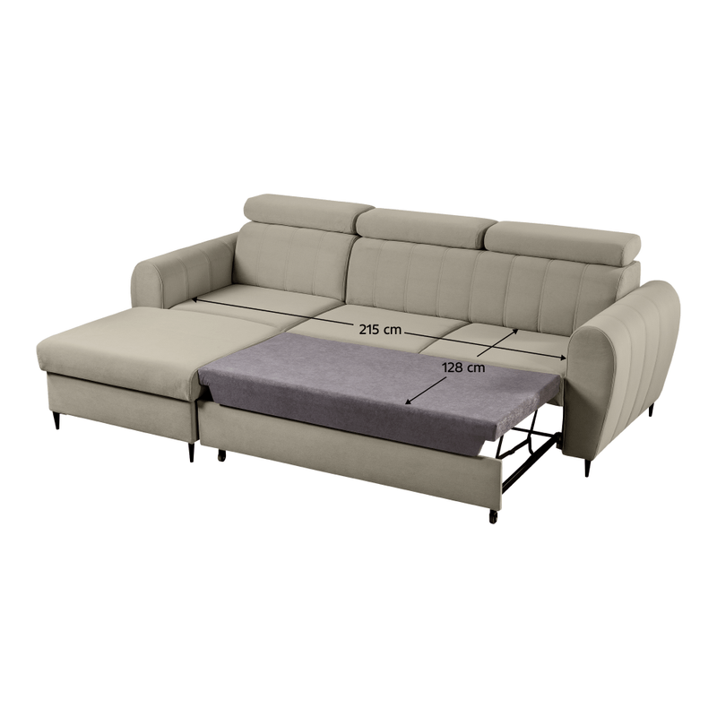 Casa si Gradina - Mobilier - Canapele si coltare - Canapele - Canapea extensibila, bej, stanga, KORIO - Infinity.ro