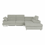 Casa si Gradina - Mobilier - Canapele si coltare - Canapele - Set canapea cu spatiu de depozitare, gri deschis, material textil, dreapta, BUTON R - Infinity.ro