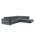 Casa si Gradina - Mobilier - Canapele si coltare - Canapele - Set canapea, gri, material textil, dreapta, BUTON P - Infinity.ro