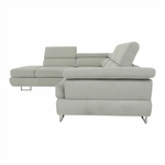 Casa si Gradina - Mobilier - Canapele si coltare - Canapele - Set canapea cu spatiu de depozitare, gri deschis, material textil, stanga, BUTON R - Infinity.ro