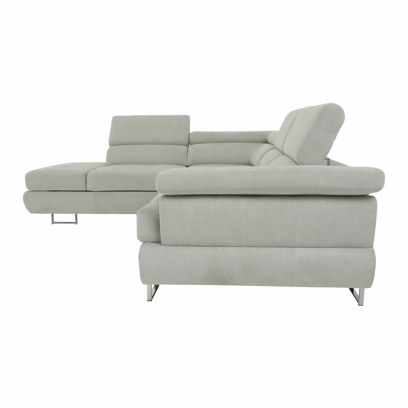 Casa si Gradina - Mobilier - Canapele si coltare - Canapele - Set canapea cu spatiu de depozitare, gri deschis, material textil, stanga, BUTON R - Infinity.ro