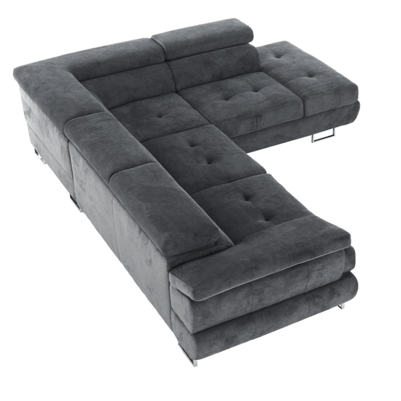 Casa si Gradina - Mobilier - Canapele si coltare - Canapele - Set canapea, gri, material textil, dreapta, BUTON P - Infinity.ro