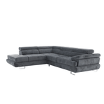 Casa si Gradina - Mobilier - Canapele si coltare - Canapele - Set canapea, gri, material textil, stanga, BUTON P - Infinity.ro