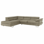 Casa si Gradina - Mobilier - Canapele si coltare - Canapele - Set canapea, maro deschis melanj, material textil, stanga, BUTON P - Infinity.ro