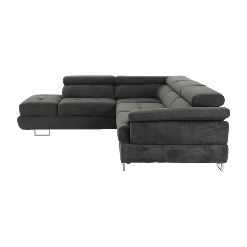 Casa si Gradina - Mobilier - Canapele si coltare - Canapele - Set canapea cu spatiu de depozitare, gri, material textil, stanga, BUTON R - Infinity.ro
