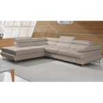 Casa si Gradina - Mobilier - Canapele si coltare - Canapele - Set canapea, maro deschis melanj, material textil, stanga, BUTON P - Infinity.ro