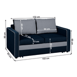 Casa si Gradina - Mobilier - Canapele si coltare - Canapele - Canapea extensibila, albastru deschis/albastru, DADA - Infinity.ro