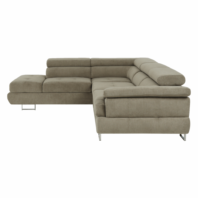 Casa si Gradina - Mobilier - Canapele si coltare - Canapele - Set canapea, maro deschis melanj, material textil, stanga, BUTON P - Infinity.ro