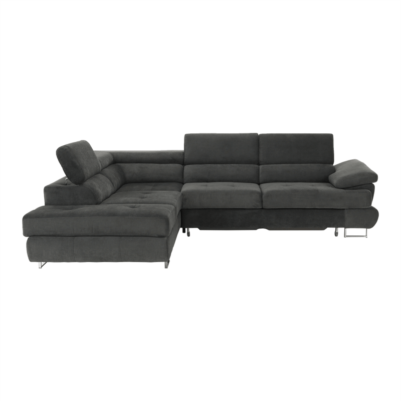 Casa si Gradina - Mobilier - Canapele si coltare - Canapele - Set canapea cu spatiu de depozitare, gri, material textil, stanga, BUTON R - Infinity.ro