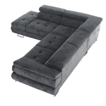 Casa si Gradina - Mobilier - Canapele si coltare - Canapele - Set canapea, gri, material textil, stanga, BUTON P - Infinity.ro