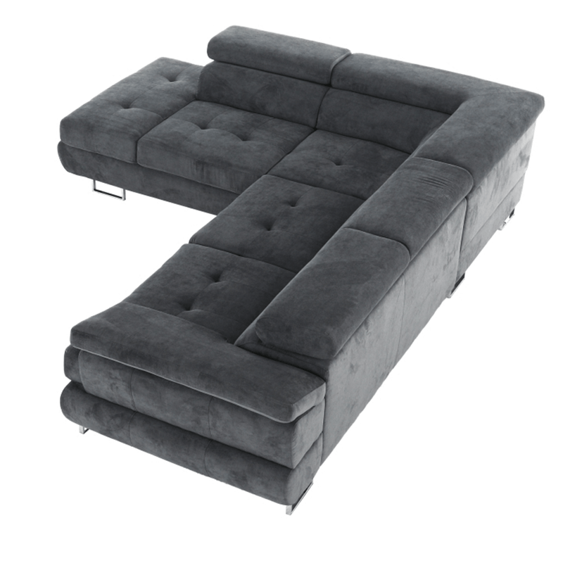 Casa si Gradina - Mobilier - Canapele si coltare - Canapele - Set canapea, gri, material textil, stanga, BUTON P - Infinity.ro