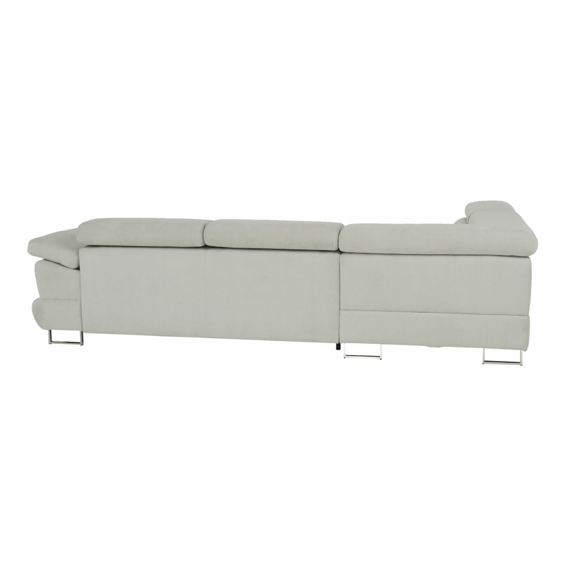 Casa si Gradina - Mobilier - Canapele si coltare - Canapele - Set canapea cu spatiu de depozitare, gri deschis, material textil, stanga, BUTON R - Infinity.ro