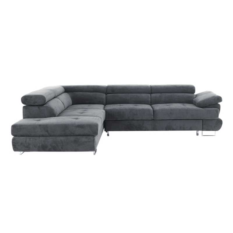 Casa si Gradina - Mobilier - Canapele si coltare - Canapele - Set canapea, gri, material textil, stanga, BUTON P - Infinity.ro