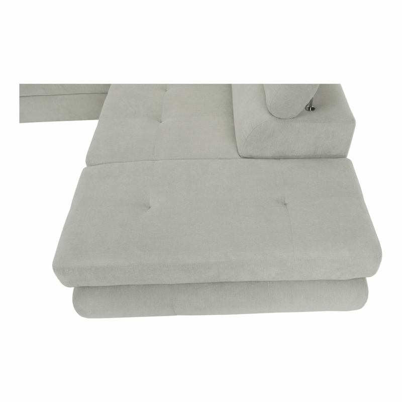 Casa si Gradina - Mobilier - Canapele si coltare - Canapele - Set canapea cu spatiu de depozitare, gri deschis, material textil, dreapta, BUTON R - Infinity.ro
