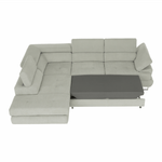 Casa si Gradina - Mobilier - Canapele si coltare - Canapele - Set canapea cu spatiu de depozitare, gri deschis, material textil, stanga, BUTON R - Infinity.ro