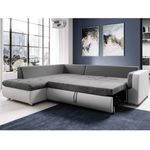 Casa si Gradina - Mobilier - Canapele si coltare - Canapele - Canapea extensibila, alb/gri, stanga, FURUD L ROH - Infinity.ro