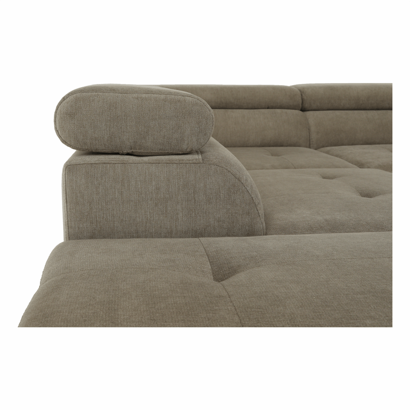 Casa si Gradina - Mobilier - Canapele si coltare - Canapele - Set canapea, maro deschis melanj, material textil, stanga, BUTON P - Infinity.ro