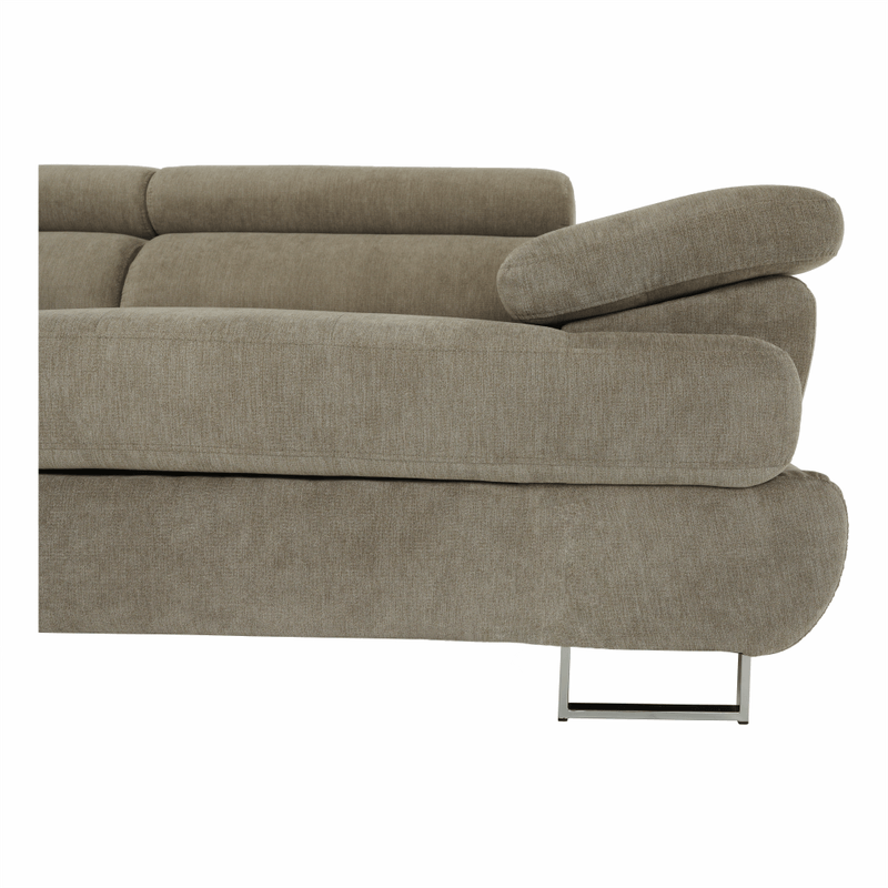 Casa si Gradina - Mobilier - Canapele si coltare - Canapele - Set canapea, maro deschis melanj, material textil, stanga, BUTON P - Infinity.ro