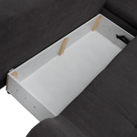 Casa si Gradina - Mobilier - Canapele si coltare - Canapele - Set canapea, gri-maro /galben, material textil, dreapta, BRATO - Infinity.ro