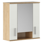Casa si Gradina - Mobilier - Dulapuri si sifoniere - Dulapuri - Dulap suspendat cu oglinda, stejar sonoma/ alb mat, LESSY NEW 01 - Infinity.ro
