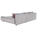 Casa si Gradina - Mobilier - Canapele si coltare - Canapele - Set canapea, gri deschis / roz pudra, material textil, dreapta, BRATO - Infinity.ro