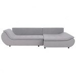 Casa si Gradina - Mobilier - Canapele si coltare - Canapele - Set canapea, gri deschis / roz pudra, material textil, dreapta, BRATO - Infinity.ro