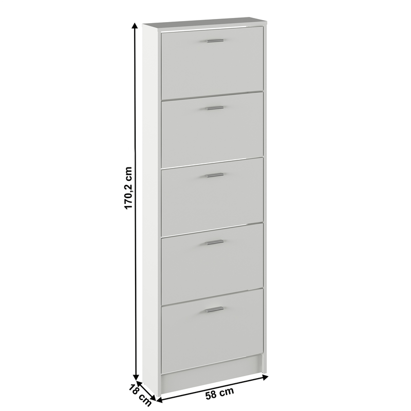 Casa si Gradina - Mobilier - Dulapuri si sifoniere - Dulapuri - Dulap pantofi, 5 rafturi, alb, MOBI 15 - Infinity.ro