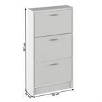 Casa si Gradina - Mobilier - Dulapuri si sifoniere - Dulapuri - Dulap pantofi, 3 rafturi, alb, MOBI 13 - Infinity.ro