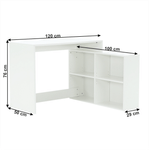 Casa si Gradina - Mobilier - Mese si birouri - Birouri - Birou PC, alb, universal, KORNER 2 NEW - Infinity.ro