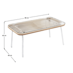 Casa si Gradina - Gradina si terasa - Mobilier exterior - Seturi mobila gradina - Set de mobilier de gradina din ratan, 4 piese, alb/bej, PALNY - Infinity.ro