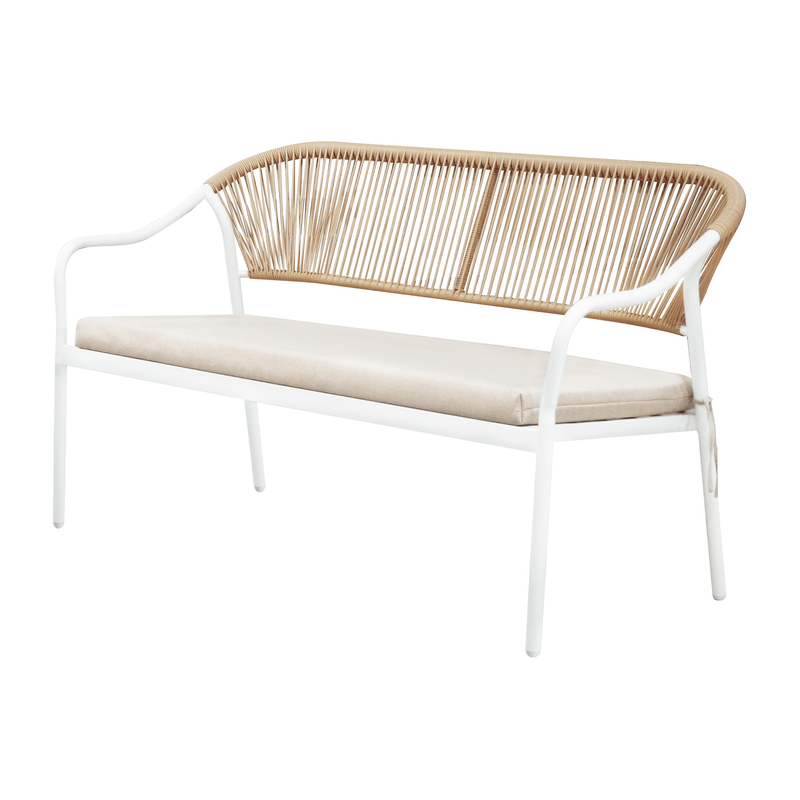 Casa si Gradina - Gradina si terasa - Mobilier exterior - Seturi mobila gradina - Set de mobilier de gradina din ratan, 4 piese, alb/bej, PALNY - Infinity.ro