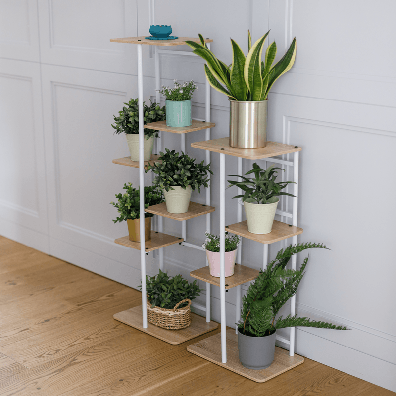 Casa si Gradina - Gradinarit si plante - Plante si ghivece - Ghivece si suporturi - Suport de flori, alb/strau de stejar, LEDOR TIP 2 - Infinity.ro