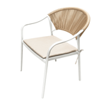 Casa si Gradina - Gradina si terasa - Mobilier exterior - Seturi mobila gradina - Setul de ratan pentru gradina cu 3 piese, alb/bej, ELIOR - Infinity.ro