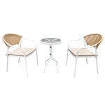 Casa si Gradina - Gradina si terasa - Mobilier exterior - Seturi mobila gradina - Setul de ratan pentru gradina cu 3 piese, alb/bej, ELIOR - Infinity.ro