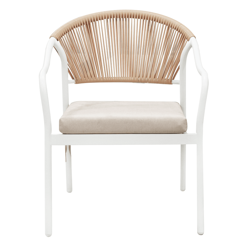 Casa si Gradina - Gradina si terasa - Mobilier exterior - Seturi mobila gradina - Set de mobilier de gradina din ratan, 4 piese, alb/bej, PALNY - Infinity.ro