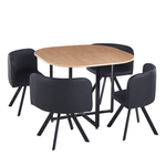 Casa si Gradina - Mobilier - Seturi de mobilier - Seturi bucatarie - Set de mobilier dining 1+4, stejar/negru, BEVIS NEW - Infinity.ro
