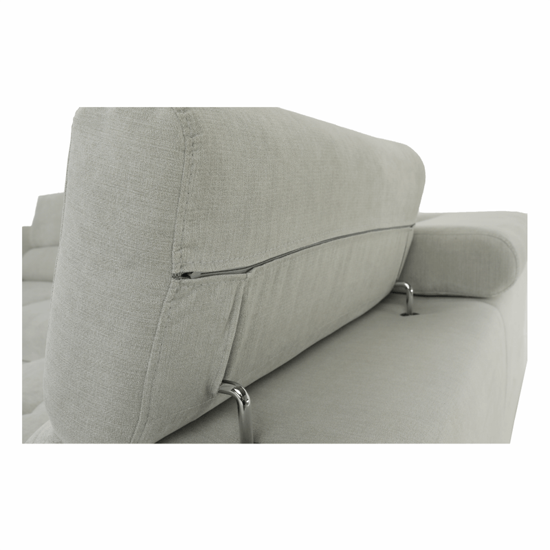 Casa si Gradina - Mobilier - Canapele si coltare - Canapele - Set canapea, gri deschis, material textil, dreapta, BUTON P - Infinity.ro