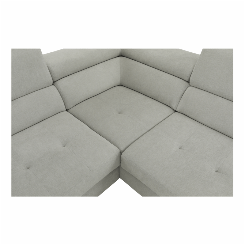 Casa si Gradina - Mobilier - Canapele si coltare - Canapele - Set canapea, gri deschis, material textil, dreapta, BUTON P - Infinity.ro