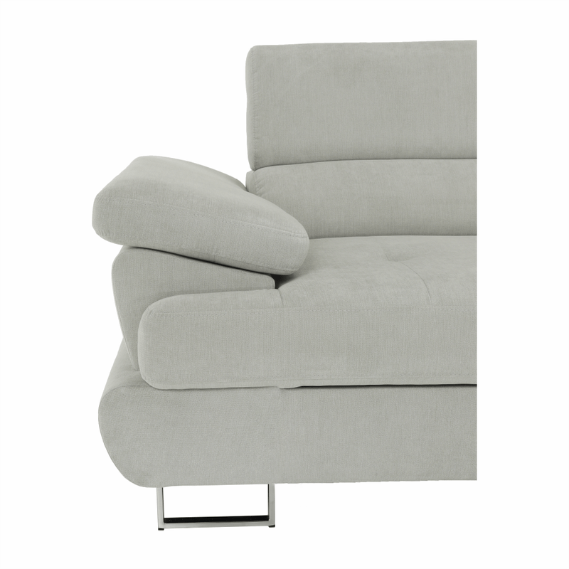 Casa si Gradina - Mobilier - Canapele si coltare - Canapele - Set canapea, gri deschis, material textil, dreapta, BUTON P - Infinity.ro