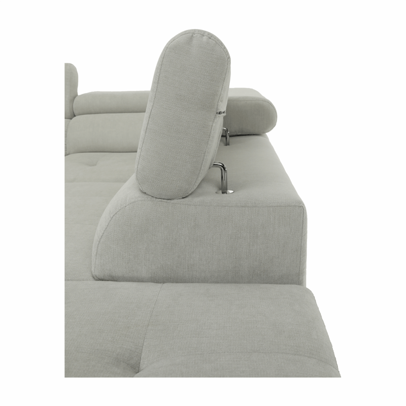 Casa si Gradina - Mobilier - Canapele si coltare - Canapele - Set canapea, gri deschis, material textil, dreapta, BUTON P - Infinity.ro