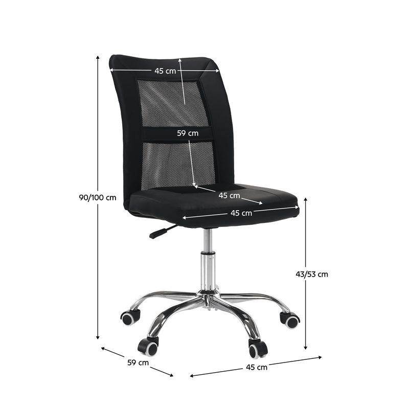 Casa si Gradina - Mobilier - Scaune si fotolii - Scaune - Scaun de birou, negru/ crom, IDOR 2 NEW - Infinity.ro