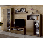 Casa si Gradina - Mobilier - Seturi de mobilier - Seturi living - Ansamblu living cu iluminare LED, nuc warmia, TOGO 2 NEW - Infinity.ro